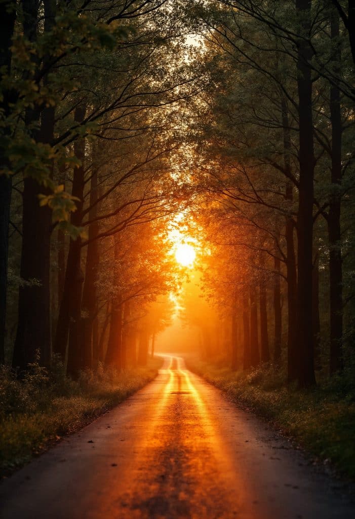 “Soft sunrise over a peaceful path — symbolizing hope and guidance for families navigating aging transitions.”